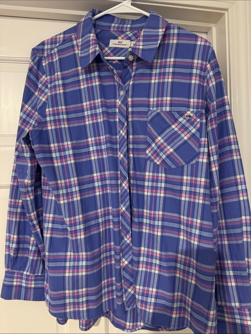Vineyard Vines Lavender and Pink Plaid Button-Down Shirt